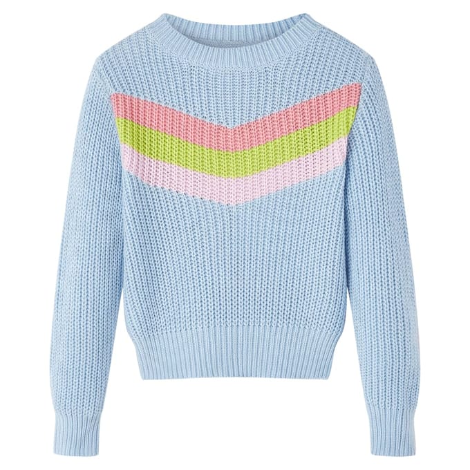 vidaXL - Kindertrui - gebreid - 116 - blauw