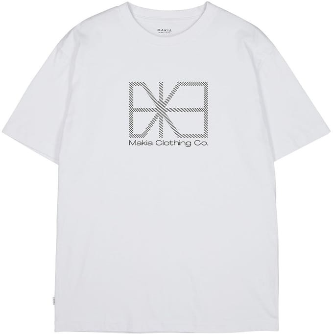 Makia Flagline T-shirt Met Korte Mouwen Wit S Man