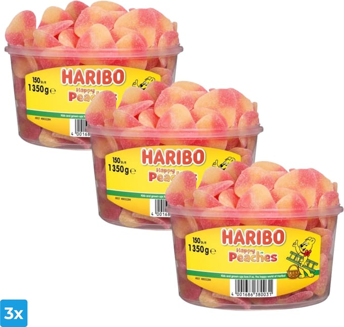 Haribo Perziken (3x 150 stuks)