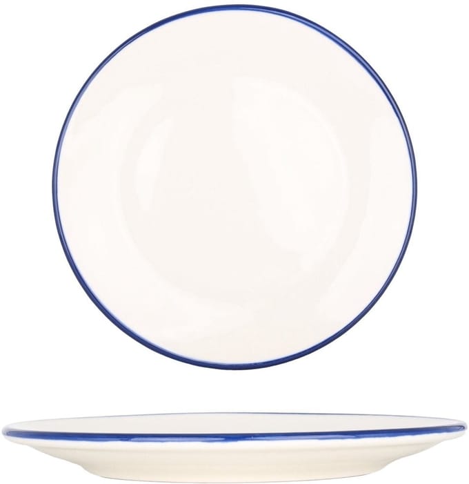 Bonna Dessertbord - Linea Blue - Porselein - 21 cm - set van 6