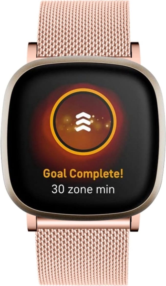 Milanees bandje - geschikt voor Fitbit Versa 4 / Sense 2 - rosegoud