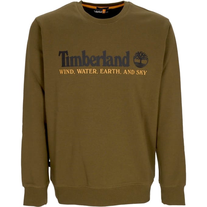 Wwes Crewneck Bb herensweatshirt met ronde hals donker olijfgroen