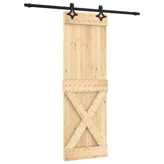 vidaXL - Schuifdeur - 70 - x - 210 - cm - Massief - Pine - Hout - (Onbehandeld)