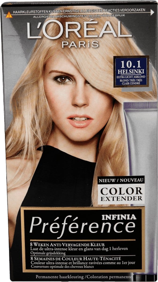 L'Oréal Paris Préférence Cool Blondes Extra Licht Asblond 10.1 - Permanente Haarkleuring