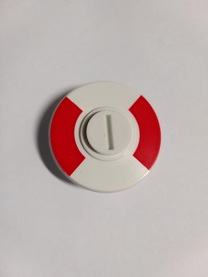 Deltafix plaatje wc-douche 8mm rood-wit 1 stuks toilet vrij/bezet