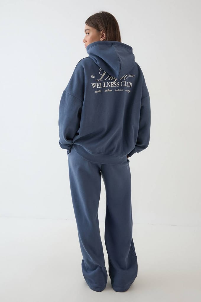 Dames Dsgn Studio Wellness Club Oversized Trainingspak Met Capuchon | Marineblauw | Maat: 3XL