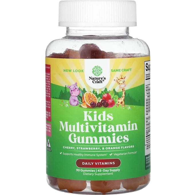 Nature's Craft, bonbons multivitaminés pour enfants, 90 bonbons