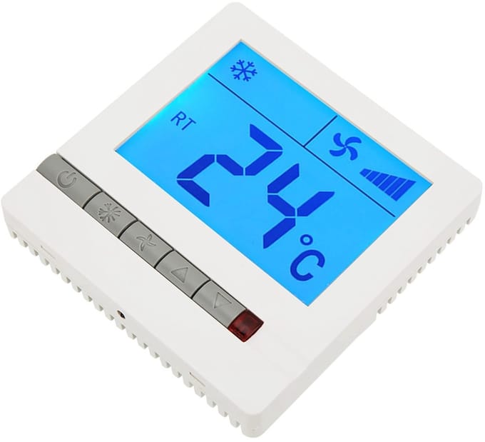 Store_9 - Ventilator Coil Thermostaat - Digitale Temperatuur Controller - Vertraging Compressor - Modern - 3-snelheden - Geschikt voor Aircondition...
