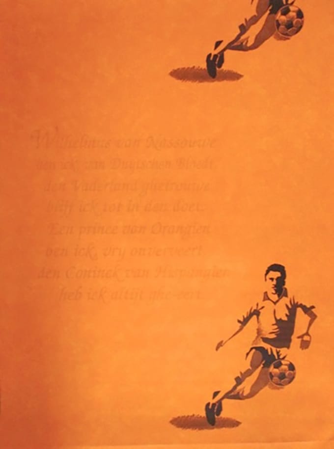 Dutch Wallcoverings Oranje behang Wilhelmus