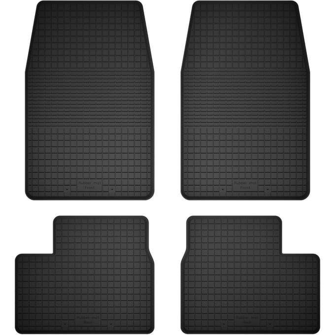 Wielganizator BasicProtect - Rubber Autovloermatten - 1,5 cm Rand - Antislip - Set van 4
