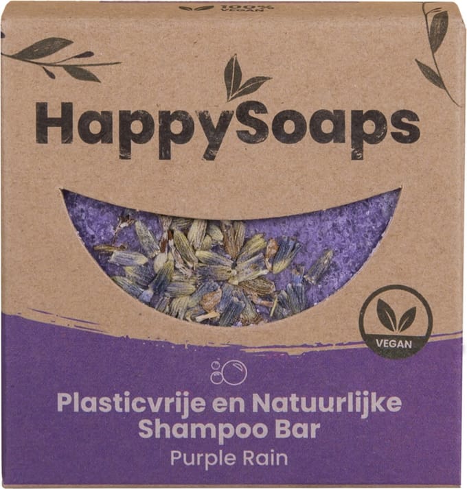 6x HappySoaps Shampoo Bar Purple Rain 70 gr
