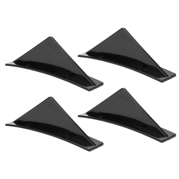 4 stuks Achterbumper Spoiler Kit Splitter met Schroef Diffuser Auto Accessoire Universeel Glanzend black