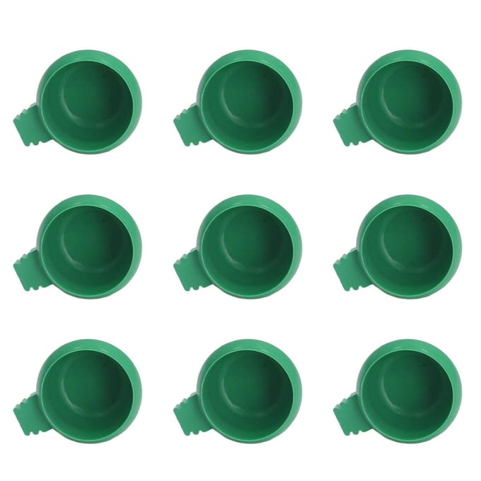 25 stuks Mini Vogel Papegaaien Voedsel Waterbak Inleg Installatie Rond Groen Papegaaien Kleine Voedsel Water blue