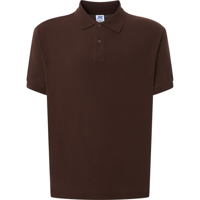 JHK Heren Pique Regular Poloshirt (Chocolade)