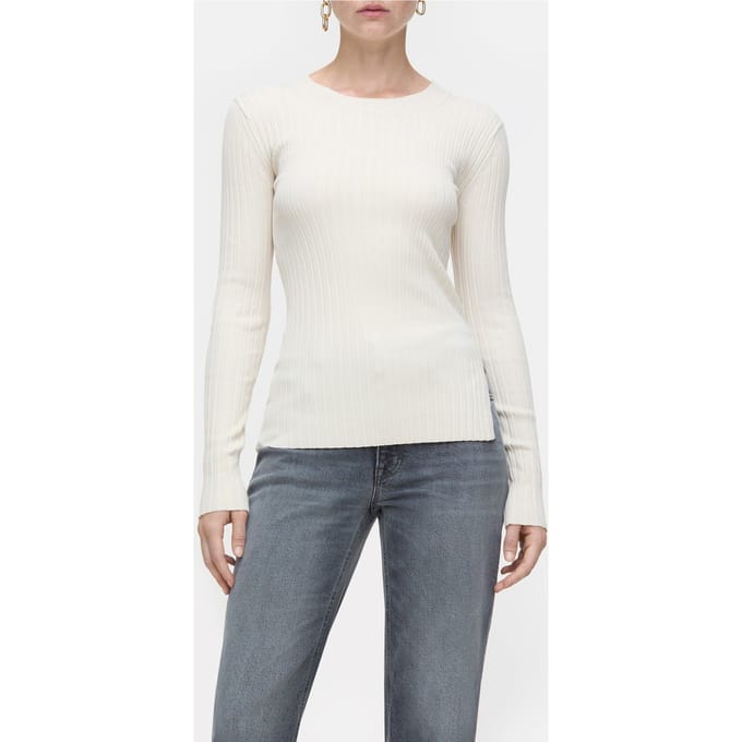 Closed Crew Neck Long Sleeve Knits Raw Silk Größe: XL | Longsleeves Outlet | Damen