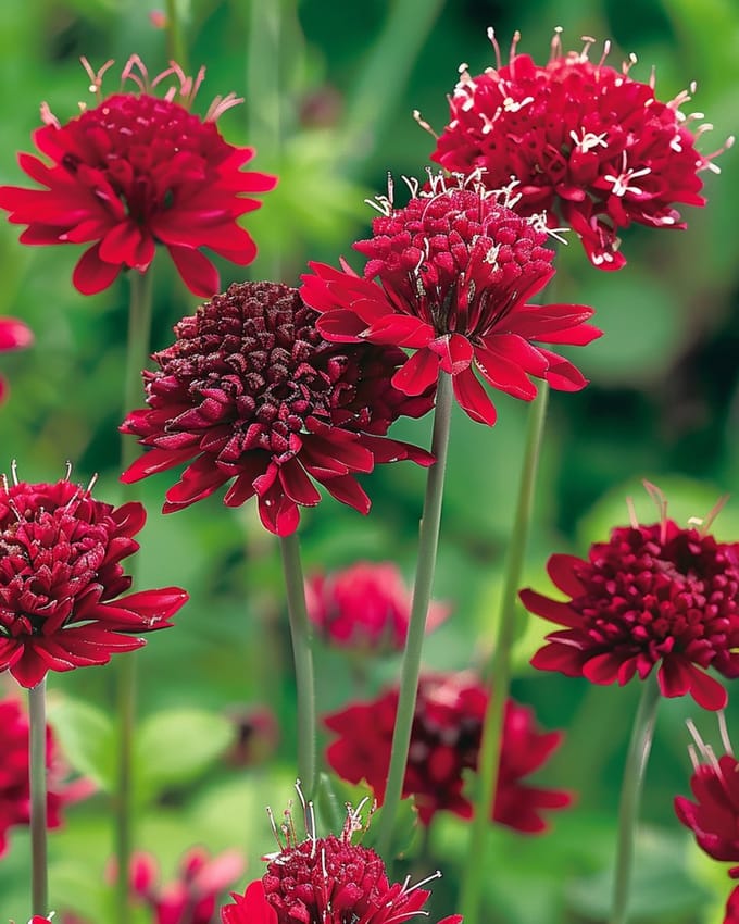 2 sets - Macedonische Beemdkroon Zaden Red Knight Knautia Macedonica Meerjarig