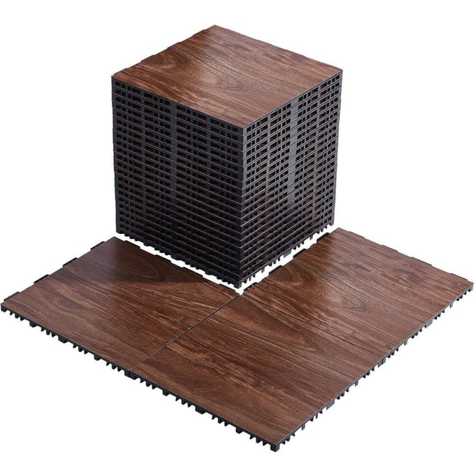 Sportschool Vloer Set 25 STuks In elkaar grijpende PP+PVC Puzzeltegels