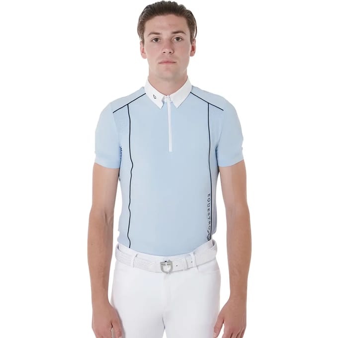 Gecombineerde poloshirt met rits Equestro