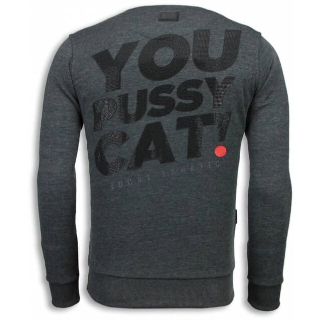 Local Fanatic Pussy cat rhinestone sweater