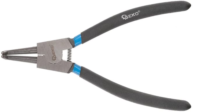 GEKO Circlipbektang - Gebogen - 200mm - Slanke punten - Rubberen grip