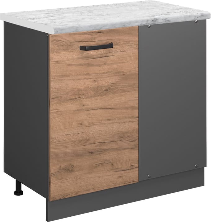 Vicco R-Line Hoekkast – 86 cm WB Marmer Krachtige eik goud