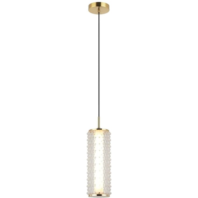 Viokef LED hanglamp Irma, goudkleurig/helder