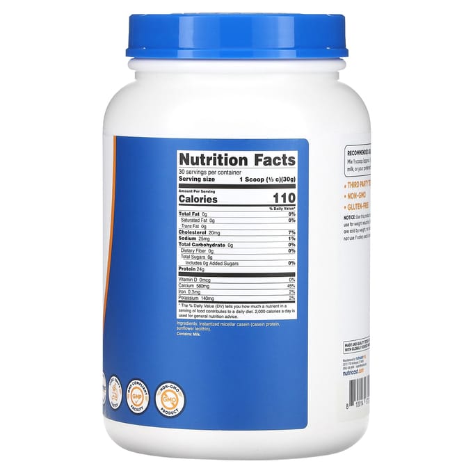 Nutricost, Protéine de Caséine, Non Aromatisée, 2 lb (907 g)