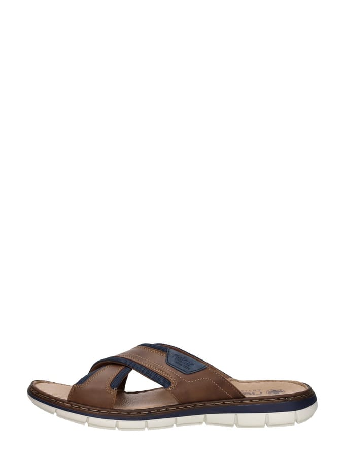 Rieker Slipper 25182-14 Blauw Bruin