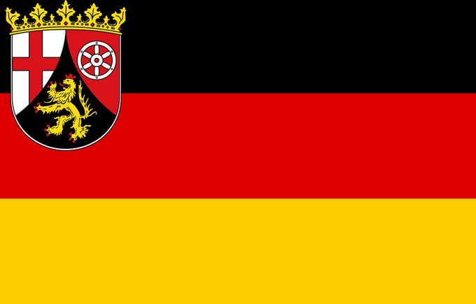 Vlag Rijnland-Palts 100x150cm