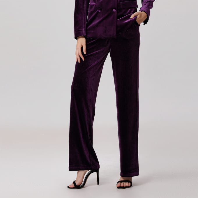 Rechte fluwelen pantalon