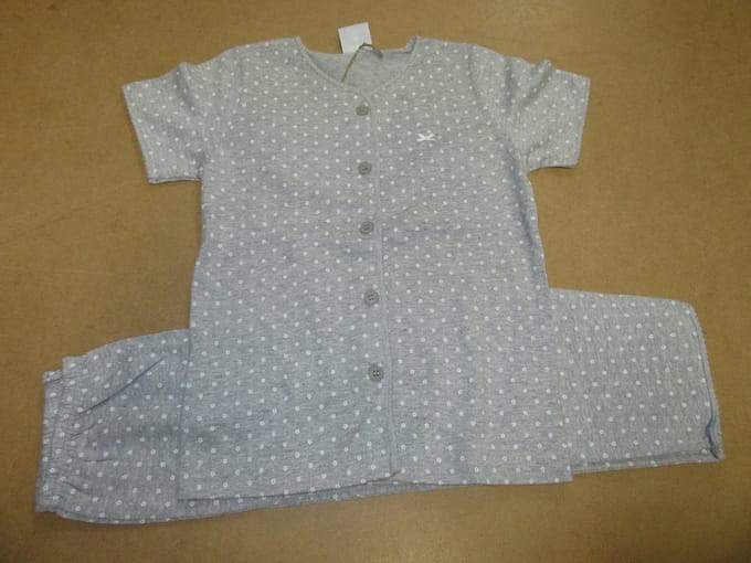 Petit Bateau  - Pyjama meisje -  Grijst met  bloempje -  6 jaar  114