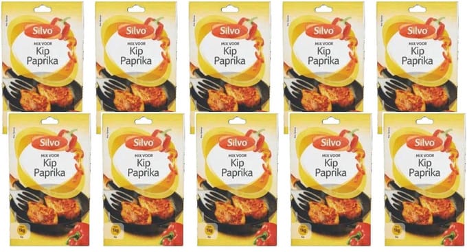 Silvo® | 10 x Mix Kip Paprika 22 gram | kipkruiden | multipack