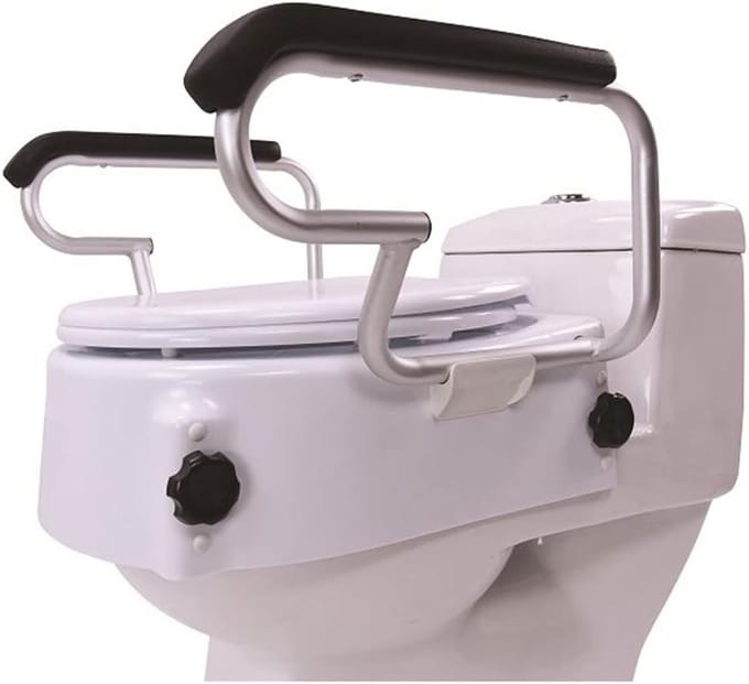 Verhoogd Toiletzitting met Armleuningen en Deksel - Verstelbare Hoogte
