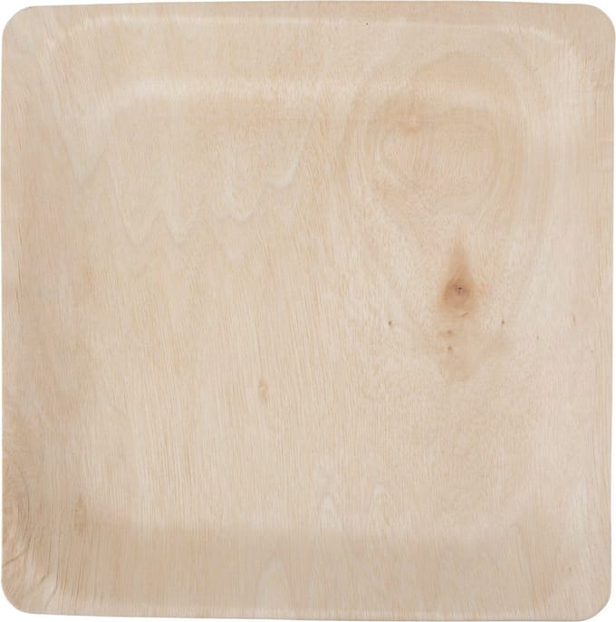 Take Dis Bord hout vierkant 23x23 cm FSC - Pak 25 stuks