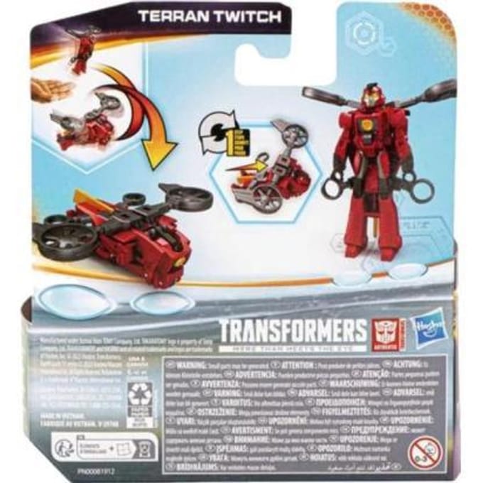 Hasbro Transformers Earthspark 1 Step Flip - F6721 - Terran Twitch Actiefiguren en superhelden