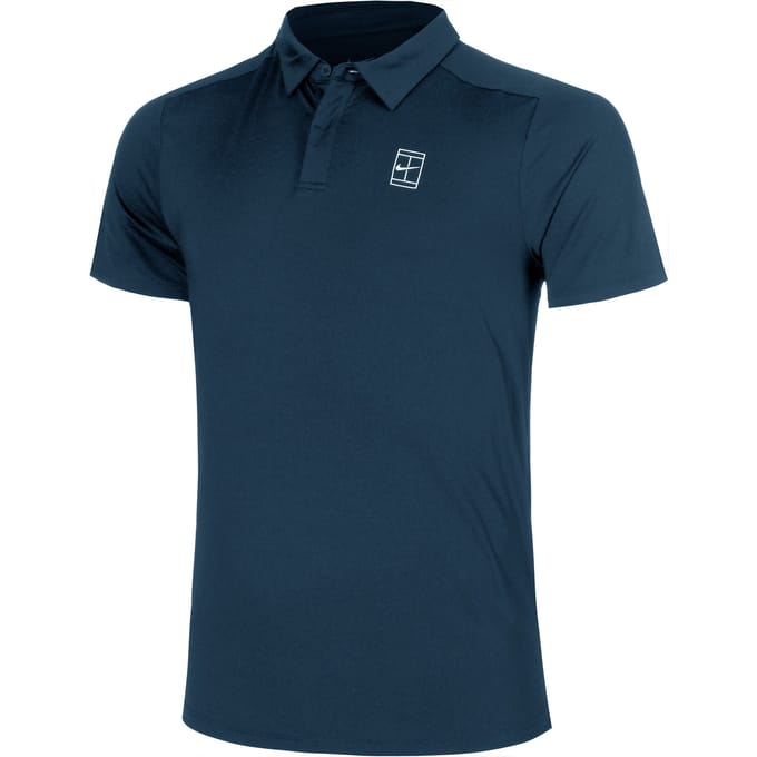 Nike Court Dri-Fit Advantage Polo Heren-Donkerblauw,Wit