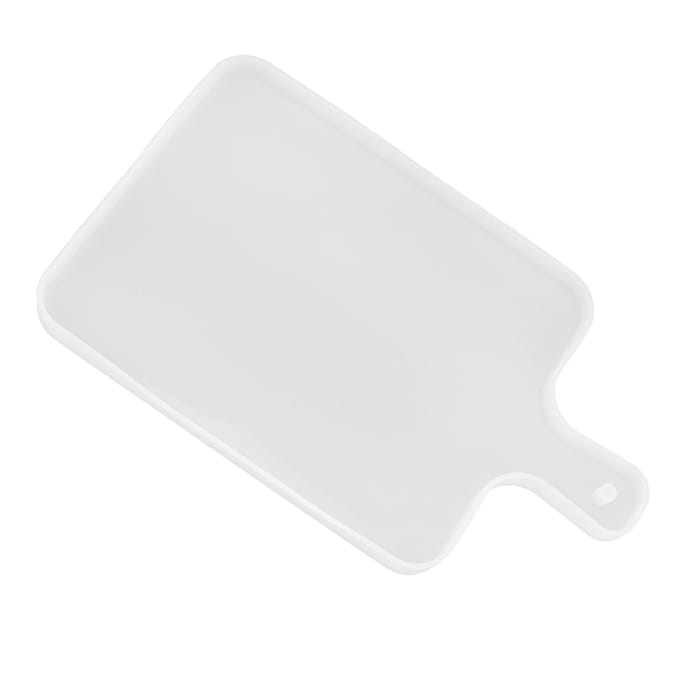 Siliconen Vorm met Handvat DIY Handgemaakt Epoxy Gieten Onderzetter Fruit Dinerbord white
