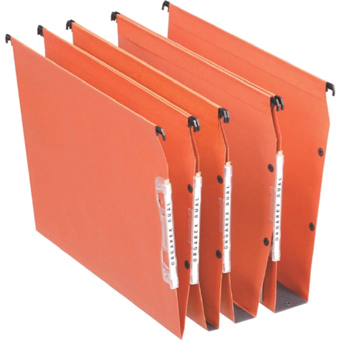 Hangmap Esselte Orgarex dual lateraal 345x275x30mm oranje