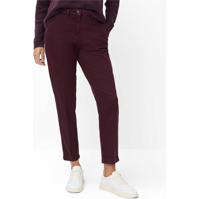 Brax Dames Chino  Style MARON S BLACKBERRY VIOLET, donkerpaars, maat 52
