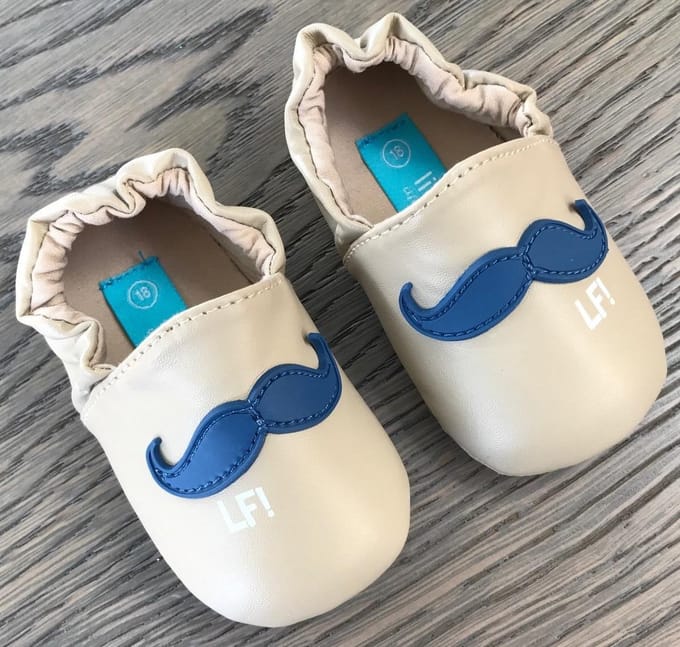 Lief Lifestyle BabySlofjes Beige/Blauw - Maat 17‎