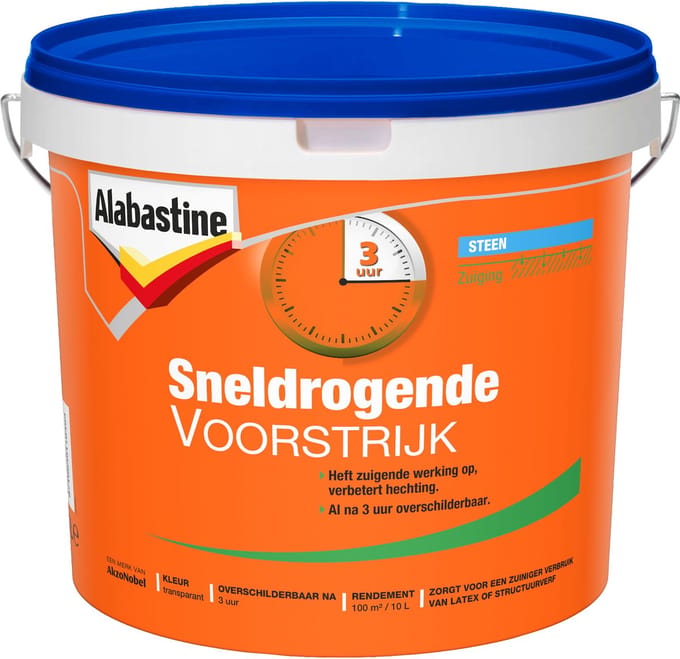Alabastine Voorstrijk Sneldrogend Primer - Muur En Plafond - Transparant - 10l
