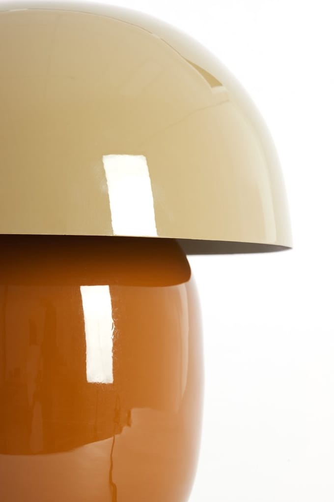 Tafellamp - bruin - Mimosa - metaal - Ø 30cm - E27 - 8058182 - Light & Living