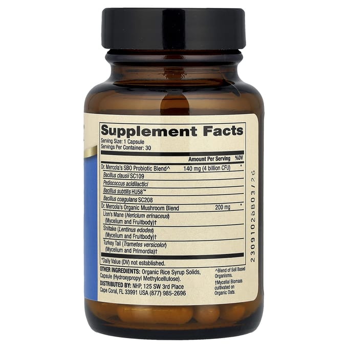 Dr. Mercola, Complete Spore Restore, 4 milliards d'UFC, 30 capsules