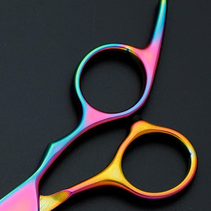 Ciseaux de coupe de cheveux colorés, ciseaux de coiffure professionnels pour salon de coiffure pink