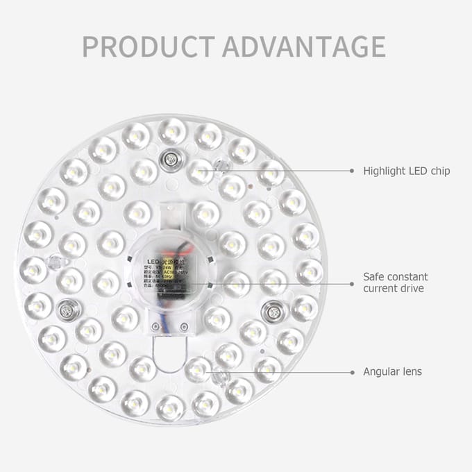 LED-lichtbronmodule Retrofit-lichtset voor plafondlampmodule Lampvervanging Wit licht AC180-265V 18W wit