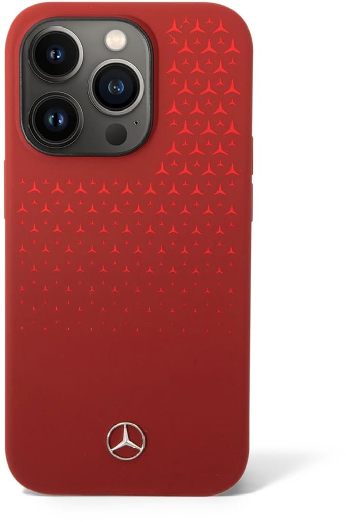Mercedes-Benz Back cover - iPhone 14 Pro - Rood - Double Layer - Gradient Star Pattern Vertical