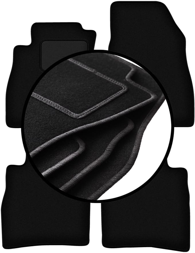 Complete set veloursmatten voor: Nissan Pulsar C13 hatchback (2014-)