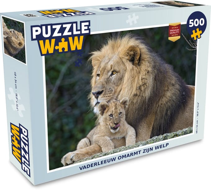 Puzzel Portret - Leeuwen - Wilde dieren - Legpuzzel - Puzzel 500 stukjes