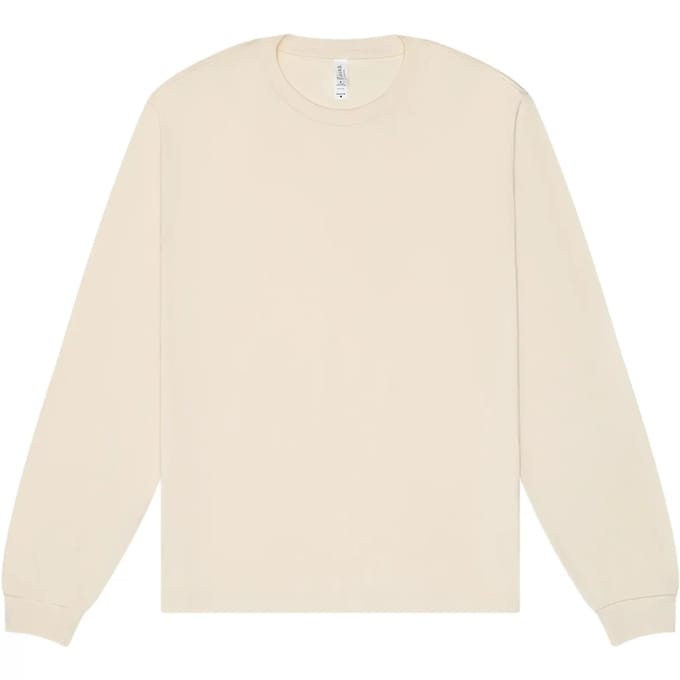 Bella+Canvas Unisex Heavyweight Long Sleeve Tee CV3511 - Natural - M