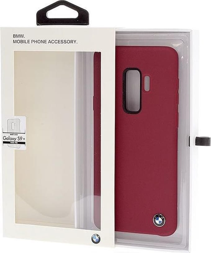 Rood hoesje BMW - Backcover - Soft Touch - Leer - Galaxy S9 Plus - BMW Edition